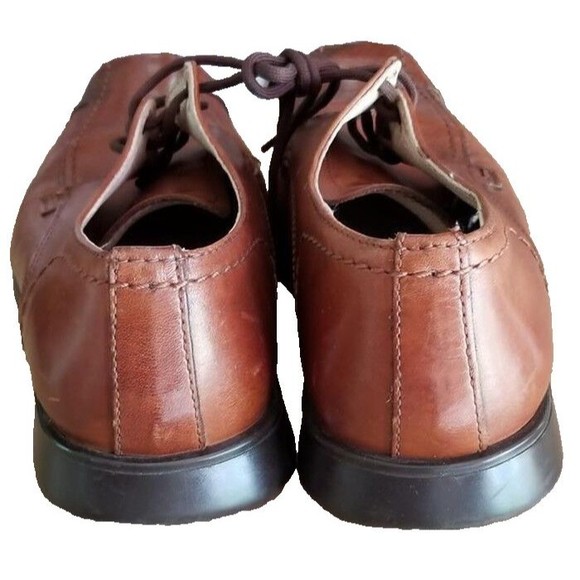 Christian Gallery Mens Brown Leather Dress Shoes Size 9 Oxford - Picture 4 of 7
